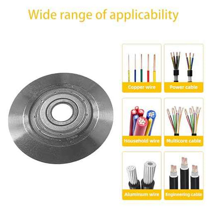 Upgraded Wire Stripping Machine Replacement Blade, 1.73in" OD x 0.35in" ID High Performance Carbide Blade Wire Stripping Machine, Replacement Blade for Portable Cable Stripper