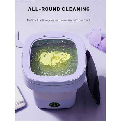 Portable Washing Machine, Mini Washer,16L Upgraded Large Capacity Foldable Washer.Deep Cleaning of Underwear, Baby Clothes and Other Small Clothes.Suitable for Apartments, Dormitories, Hotels.(Purple)