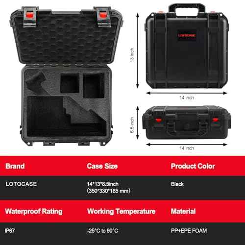 Case for Milwukee Hackzall Saw zall - Tool Bag for Milwaukee M18 Fuel Cordless One-Hand Sawzall Reciprocating Saw Kit, Waterproof Box for Milwaukee Hackzall 2719-20/2625-20/Battery Charger (Case Only)