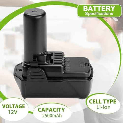 3.5Ah Battery and Charger for Hitachi 10.8V-12V BCL1015 Battery BCL1015 BCL1015S 331065 329369 329370 329371 329389