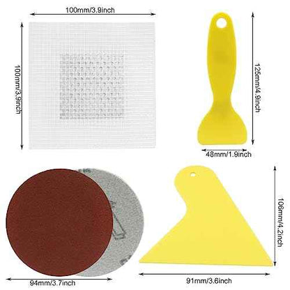 12 PCS Drywall Repair Patch Kit, 2 inch Self Adhesive Aluminum Repair Patch Metal Sheetrock Ceiling Mesh Repair for Plasterboard Drywall Hole Repair