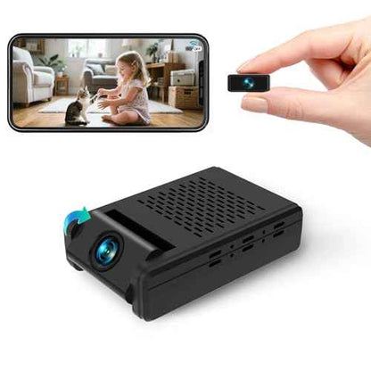 Hidden Video Cameras, Mini Security Camera, 2025 Upgraded Wireless Nanny Cam with 1-Year Cloud Storage, 180¡Æ Rotating Lens, Motion Detection, WiFi/Offline Recording, Small Camera Only 0.5in Slim!