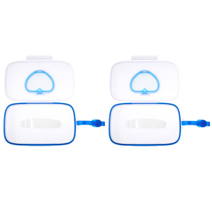 Healifty Portable Baby Wipes Dispenser with Belt Clip 2-Pack Lightweight Travel Wipe Box for Stroller Crib Infant Wet Tissue Holder on-the-Go Cleanup