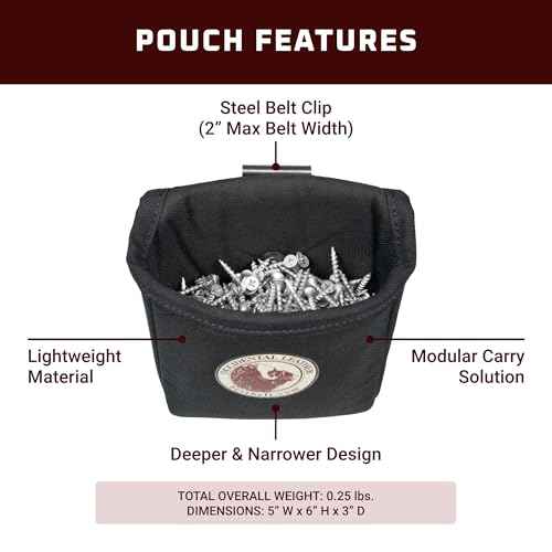 Occidental Leather Deep Clip-On Pouch - Black - Fits Up to 2¡± Work Belt - Made in USA