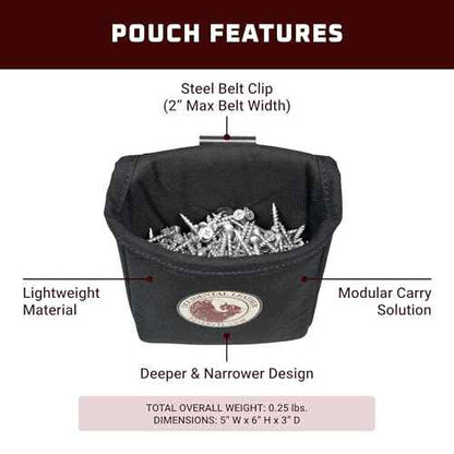 Occidental Leather Deep Clip-On Pouch - Black - Fits Up to 2¡± Work Belt - Made in USA