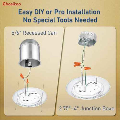 12 Pack 6 Inch LED Disk Lights, Dimmable Flush Mount Ceiling Disc Lights, 2700K/3000K/3500K/4000K/5000K 5CCT Selectable, 14.8W, 1150LM, UL/FCC/Energy Star, Installs with J-Box or Recessed Can