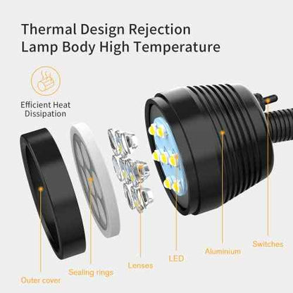 Led Machine Light Lathe Lights, Flexible Work Shop Light IP66 Waterproof 1400 Lumens 110V-220V