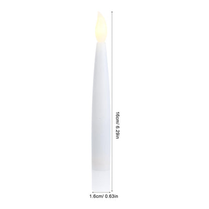 Angoily 12 Pcs Flameless Led Taper Candles Battery Operated Christmas Tree Lights Electric Fake Candles for Holiday Home Garden Wedding Parties Decor Includes Clips Fishing Line, Warm Led Lights