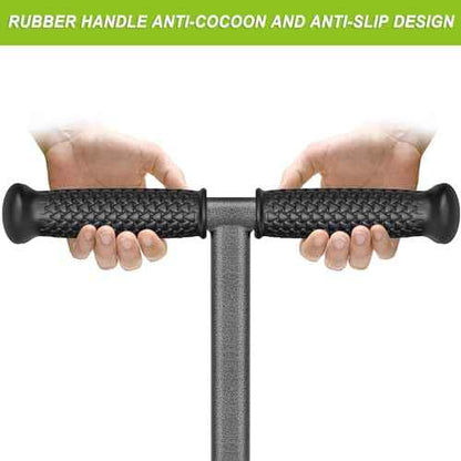 Dolibest Lawn Coring Aerator, Stainless Steel 3 Corer Plug Aerator Tool with Soft Rubber Grip, Manual Grass Aerating Tool, Garden Tool & Cleaning Hand Tool for Loosening Soil and Improving Lawn Health