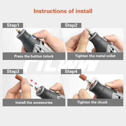 Drill Chuck Collet Set for Dremel, 16PCS 0.8-3.2mm Replacement 4486 Drill Keyless Bit Chuck Shank Rotary Tool Quick Change Adapter