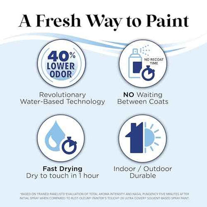 Rust-Oleum Low Odor Premium Spray Paint, 11 oz, Matte Blackout, 6 Pack