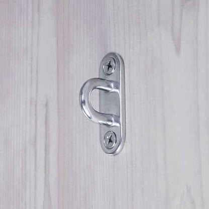 24 PCS 1.8 Inch Pad Eye, Stainless Steel Ceiling Hook Pad Eye Plate, Marine Hardware Staple Hook Loop with Screws