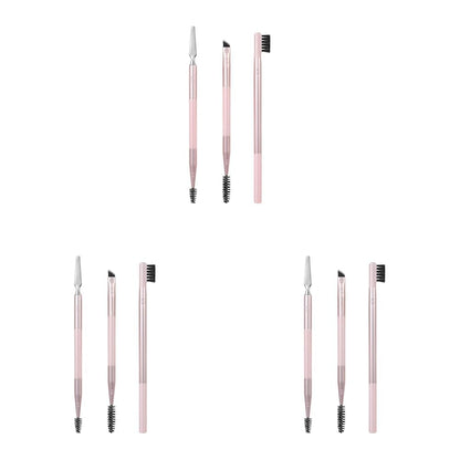 Real Techniques Eye Shade & Blend Makeup Brush Trio, For Eyeshadow & Liner, Makeup Tools for Shaping & Grooming Brows, Defined Makeup Look, Synthetic Bristles, Vegan & Cruelty-Free, 3 Count