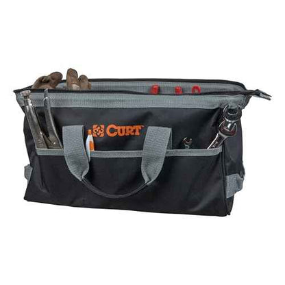 CURT 70004 Towing Accessories Storage Tool Bag, 14 Pockets, Reinforced Webbing