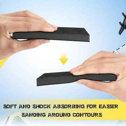 2 Pcs Soft Black Foam Sanding Pads Interface Sander Backing Pad Compatible with Festool RS400 LS130 Sander, 80 x 133 x 12 mm