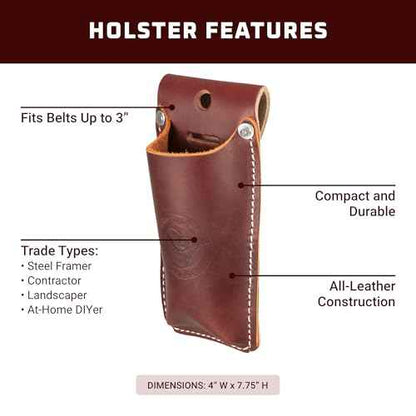 Occidental Leather Offset Tin Snip Holster - OxyRed - Fits Belts Up to 3" Wide - All-Day Comfort - Made in USA