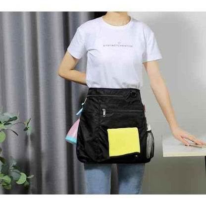 Waterproof Cleaning Apron with 8 Pockets,Housekeeping Uniform Supplies,Durable Caddy Costume Work Apron