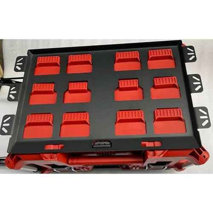 VELCKING for Milwaukee Packout Mounting Plate, Metal Storage Base, Wall and Floor Compatible Toolbox Mount (BLACK, 1-Full Plate)
