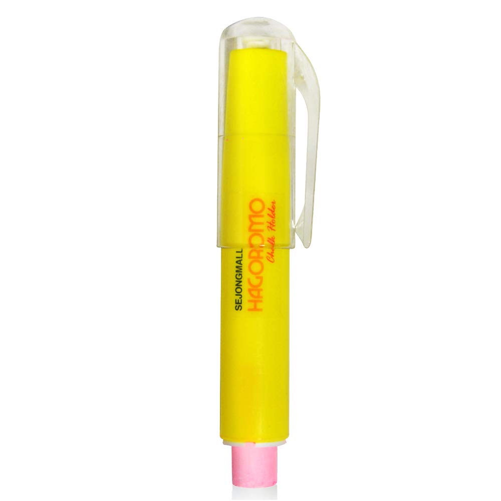 Hagoromo Chalk Holder with Magnet Attached [Yellow Body & Chalk]
