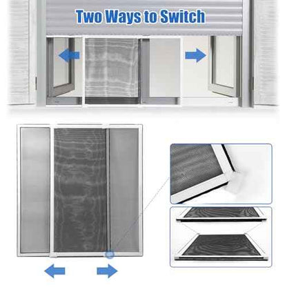 4 Pack Expandable Window Screen, 2 Way Sliding Adjustable Window Screen, Horizontal (10" H x 16" - 30" W), Horizontal and Vertical Adjustable, Durable Replacement Screen for Window, Window Screen Mesh