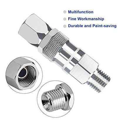 Sprayer Joint, 1/4-Inch Hose Swivel Joint, 360 Degrees Rotate Stainless Steel Airless High Pressure Spray Gun Connector Accessories for Paint Sprayers & Hose