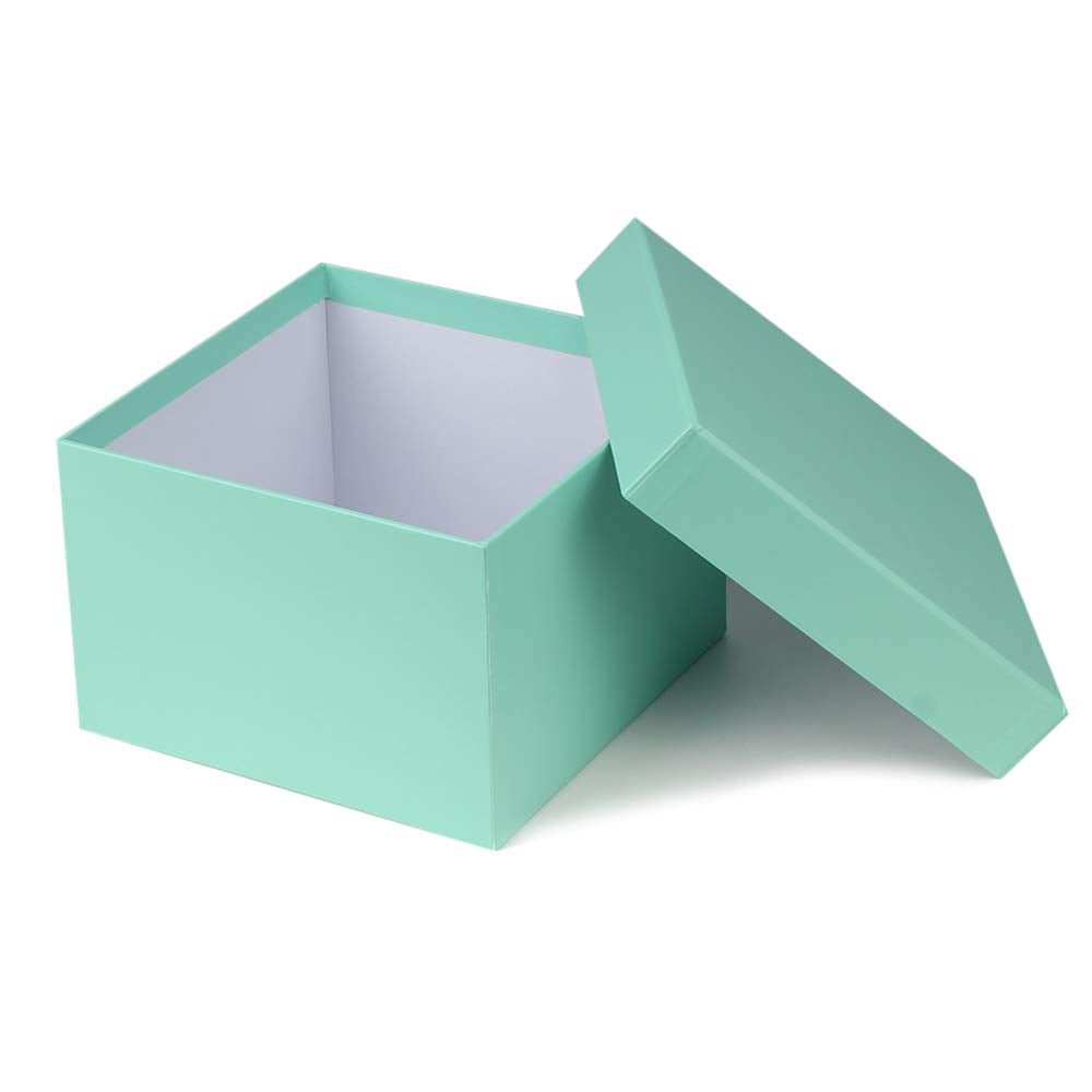 Briful Square Gift Boxes with Lids Set of 4 Teal Green Gift Box Assorted Sizes Nesting Gift Boxes for Presents Birthday Bridesmaid Wedding Valentines Christmas Party Favor Boxes