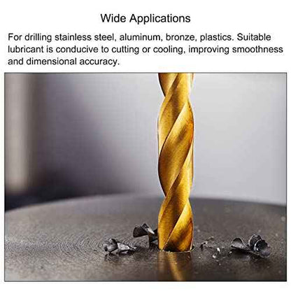 uxcell M6 x 1 Spiral Point Thread Tap and 5.0mm Twist Drill Bit Set, Metric Titanium Plated 6542 High Speed Steel Machine Screw Thread Tap Threading Tool