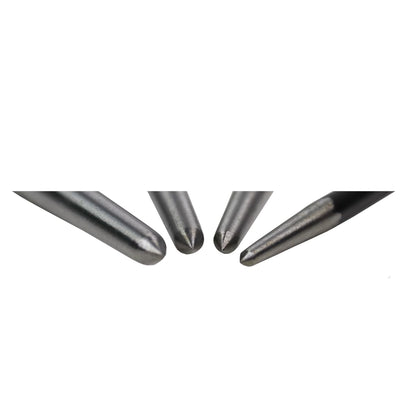 K Tool International 71600 4 Piece Pry Bar Set for Garages, Repair Shops, and DIY, Lady Slipper Style, Heavy Duty Heat Treated Steel, Rolling Head, Organizing Case, Includes Sizes 6", 12", 16", 20"