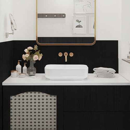 Black Wallpaper Wood Grain Contact Paper Peel and Stick Wall Paper Waterproof Self Adhesive Thickened Vinyl Wrap for Countertops Cabinets Desk Decorative Film Easy to Clean 15.7" x 118"