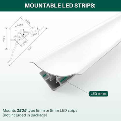 Ceiling Crown Molding Trim 10-Pack 46.9Ft in Total Length, with Base Decorative Ceiling Molding Bars -Install with Glue or Screws, White (Adhesive not Included)