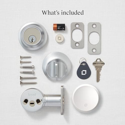 Level Lock+ (Matter) Smart Lock - World's Smallest, Most Advanced Matter-Over-Thread Deadbolt Plus Apple Home Key - Keyless and Remote Access via Apple, Alexa, Google Home, SmartThings (Satin Nickel)