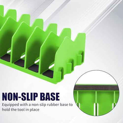 Plier Rack, 4 Pack Tool Drawer Organizer with Non-Slip Rubber Base, 10 Slot Pliers Tool Organizers for Toolboxes