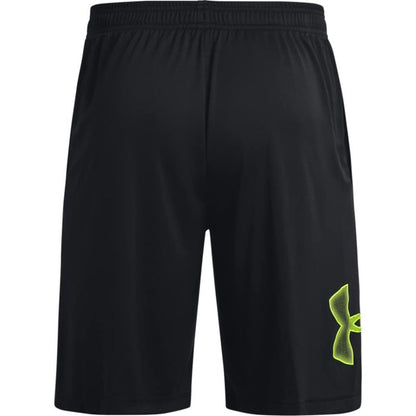 Under Armour Men's Tech Graphic 10" Shorts, Black (008)/High-Vis Yellow, Medium