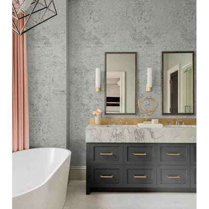 Guvana Grey Concrete Wallpaper Peel and Stick Gray Cement Wallpaper Faux Textured Limewash Contact Paper Modern Self Adhesive Removable Wall Paper for Bedroom/Bathroom Accent Wall Decor 15.7"x78.7"