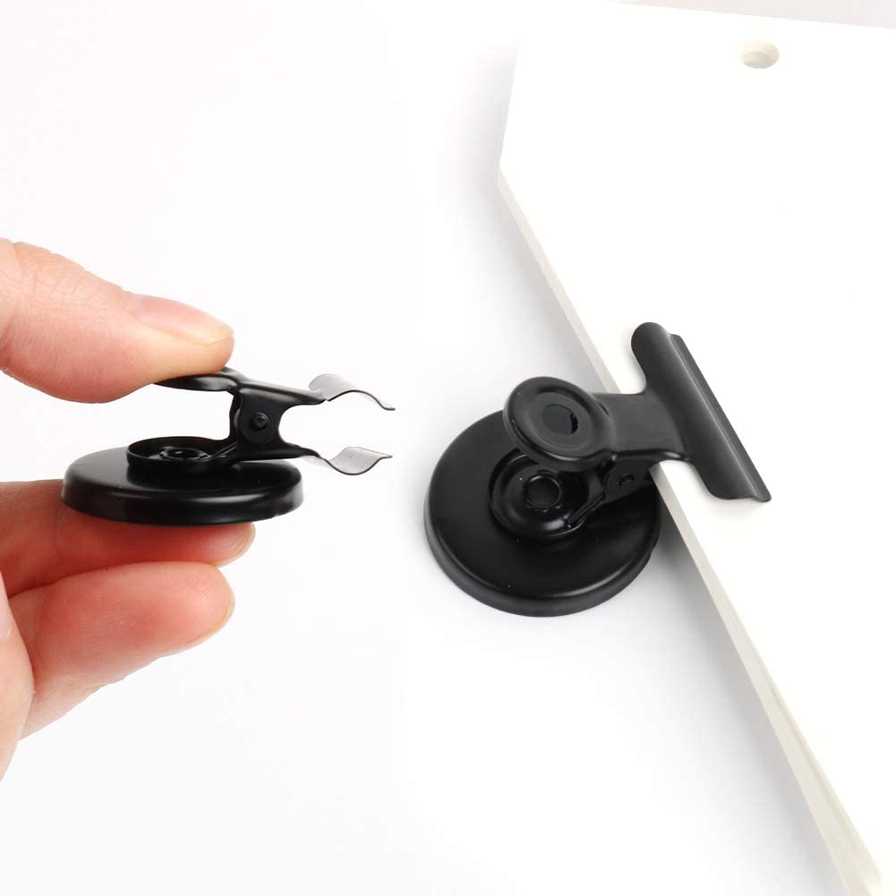 VNDUEEY 140 Pack Fridge Magnets Refrigerator Magnets, Strong Magnetic Clips Heavy Duty, Magnet Clips For Whiteboard , Magnets For Fridge Locker Office Accessories (Black)