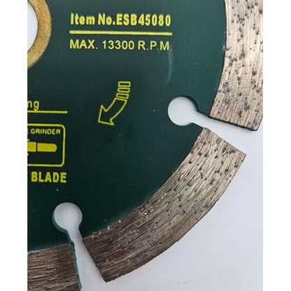 4.5" Econo Multi-Purpose Blade, Segmented Blade for Angle Grinder or Circular Saw, Wet/Dry Cutting for Brick, Block, Tile, Roof Tile, Stone, Concrete, Stucco and Cementitious Siding