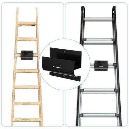 Heavy Duty Ladder Hooks for Garage Wall 4 Pack Black Ladder Hanger Garage Wall Hooks for Ladder, Wheelbarrow, and Tools