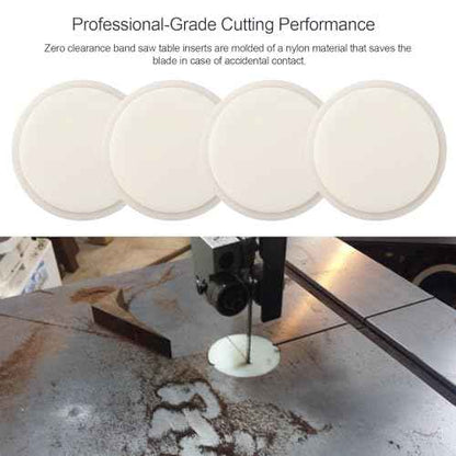 Zero Clearance Band Saw Table Insert Fit for Most Delta Bandsaw,Shopsmith and Many Other Brands,Bandsaw Stabilizer - Eliminate Tearout,Enhance Safety & Precision-4PACK