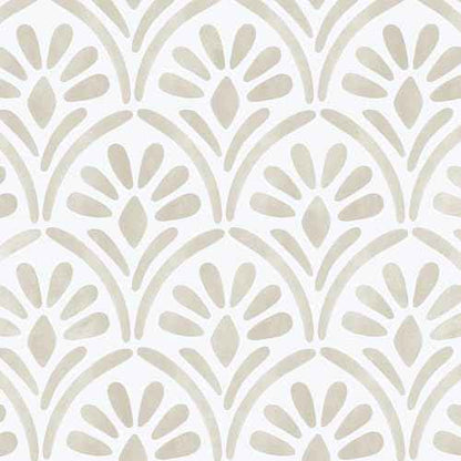 Hopepak Beige Wallpaper Peel and Stick Boho Geometric Sector Contact Paper Watercolor Removable Self-Adhesive Textured Wall Paper for Bedroom Cabinets 17.3"x78.7"