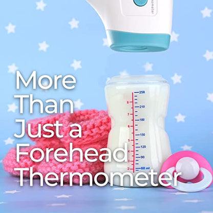 MOBI - Non-Contact Forehead Digital Thermometer with Object Temperature Mode - Touchless with High Fever Indicator - No Touch Thermometer for Baby, Kids, & Adults - Intrusive Free Readings