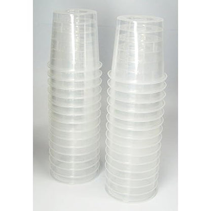 30 2 Ounce Graduated Clear Plastic Cups for Mixing Paint, Stain, Epoxy, Resin 60cc 2oz oz