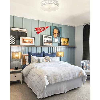 2-Light Flush Mount Ceiling Light, 12 inch Modern Close to Ceiling Light Fixture with White Metal and Frosted Glass Shade for Hallway, Kitchen, Bedroom(2 PK)