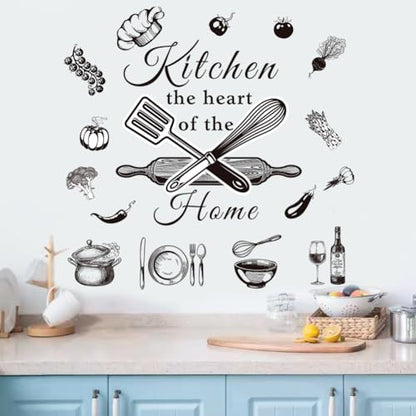 Wall Stickers Kitchen Quotes Wall Decals Wall Art Decals for Kitchen Dining Room Restaurant Vinyl Wall Sticker Peel and Stick Wall Decoration