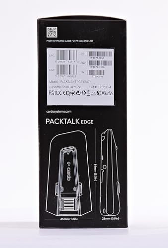 Cardo PACKTALK Edge Motorcycle Bluetooth Communication System Headset Intercom - Dual Pack