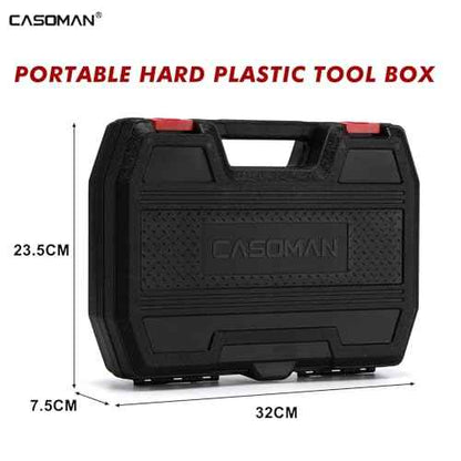 CASOMAN 1/2¡± Drive Deep Big Impact Socket Set, 13-Piece Large Spindle Axle Nut Impact Wrench Socket Set, 6 Point, CR-MO, Metric, 17mm - 41mm