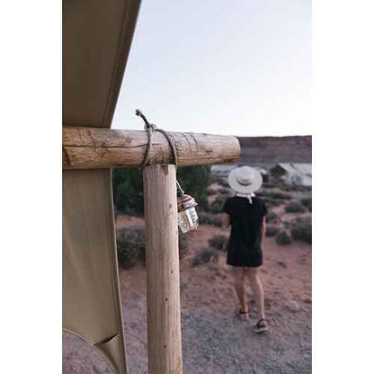 Barebones Beacon Hanging Light ? Copper, Rechargeable LED Camping Lantern with Adjustable Brightness ? Weatherproof Vintage-Style Hanging Lantern for Outdoor Adventures and Year-Round Use