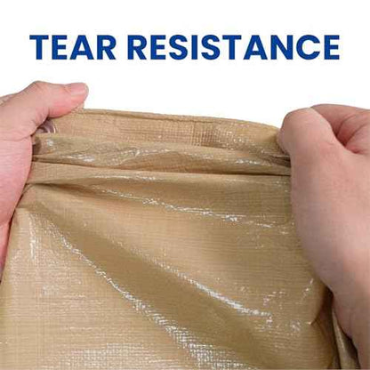 Tarp 12x20 Heavy Duty Waterproof Beige Tarp 12.5mil,Durable,Multipurpose, Weather Resistant,Uv Resistant,Tear Resistant,Can Be Used for Outdoor Furniture,Cars,Ships,Roofs-by MVPNET