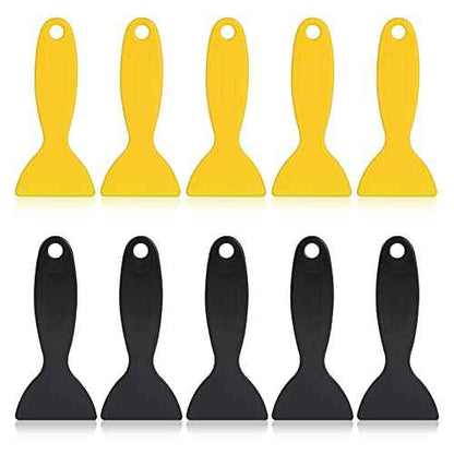 10 Pcs Plastic Scraper,Plastic Spatula Paint Scrapers Flexible Resin Scraper Putty Knife Air Bubble Remover Sticker Installation Tool for 3D Printing Resin Removal,Spackling,Patching,Decal,Wallpaper