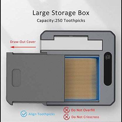 Innovation Automatic Auto Toothpick Dispenser, Smart Toothpick Holder Box, Infrared Sensor Toothpick Box for Home Restaurant Office (White)
