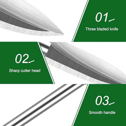6 PCS FFyeiiy Wood Carving Bits, 1/8¡± HSS Rotate Tool Engraving Drill Bit Set, DIY Wood Carving Bits Crafts Grinding, Woodworking Rotary Tools Shank Universal Fitment